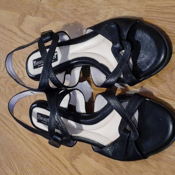 BeautiFeel Shoes Beautifeel Womens 8 Black Leather Sandals Euc Poshmark